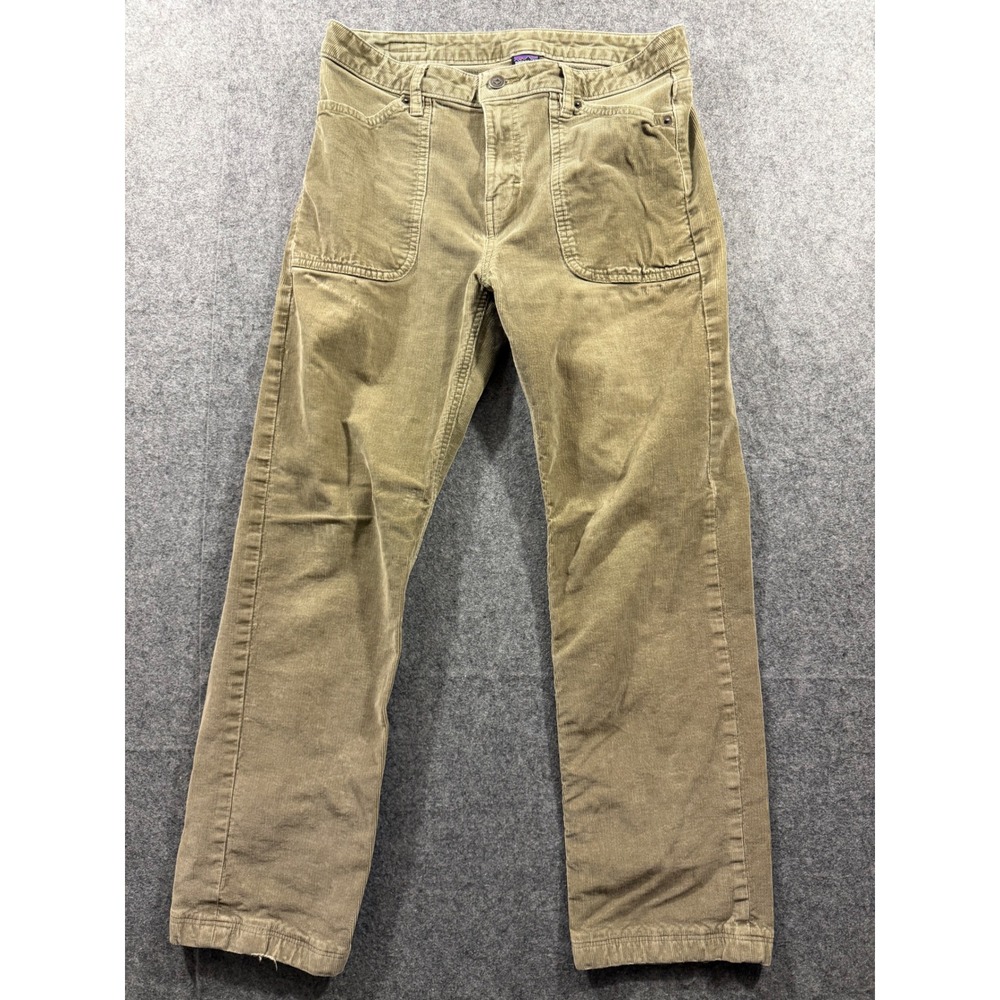 Patagonia Organic Cotton Corduroy Pants Tan Khaki Straight Leg Mens 29